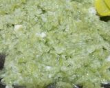 A picture of step 3 of Lauki halwa.