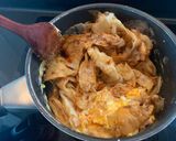 A picture of step 3 of Pad See Ew with Pork.