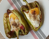 Foto del paso 3 de la receta: Pimiento verde con jamón, queso y huevo en Air fryer