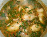 A picture of step 3 of Chicken pepper soup and white rice.
