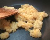 A picture of step 3 of Aloo ka halwa.