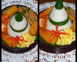 Foto langkah ke 8 dari resep Tumpeng mini nasi uduk simple magicom.