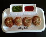 A picture of step 4 of Millet Tikkis.