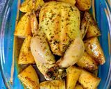 Foto del paso 24 de la receta: Pollo asado a la imperial con patatas asadas, huevos y olivas