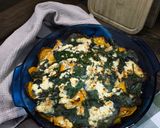 Édesburgonyás lepény spenóttal és fetával sütőben recept fázis 7 fotója