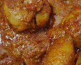 A picture of step 6 of Kashmiri dum aloo- A delicacy from further north.