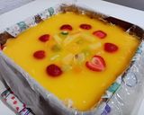 Pas rețetă Cheesecake cu blat din pandișpan, fructe de anotimp și fanta 5 fotografie