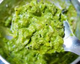 A picture of step 10 of Hara Chana sabji.