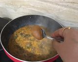 A picture of step 8 of Sindhi Style: 'Lal Math' or 'Lal Saag Dal'.