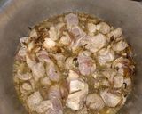 A picture of step 2 of Coconut rice with mutton curry.