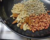 A picture of step 1 of Protein rich roasted sunflower seeds laddu.