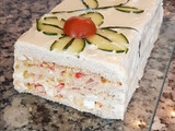 Pastel frío atún y pan de molde