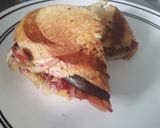 Foto del paso 15 de la receta: 😜😛Vegetales Asados entre dos panes... 🍞🍆🥒🌰🧀🥪