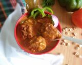 A picture of step 9 of Corn chicken meatball curry.