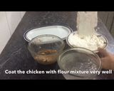A picture of step 3 of Zinger burger recipe restaurant style.