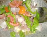 A picture of step 3 of Bellpepper chilli Soya chunks.
