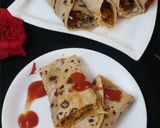 A picture of step 5 of Soya kathi rolls.