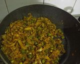 A picture of step 12 of Patta Gobi/ Cabbage Matar.