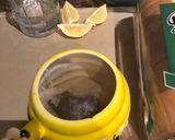A picture of step 2 of Japanese cherry blossom tea.