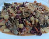 Foto del paso 2 de la receta: Alcachofas con jamón en salsa