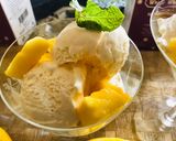 A picture of step 4 of Homemade Mango Ice cream.