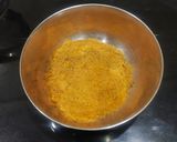 A picture of step 3 of Aloo Bhujiya.