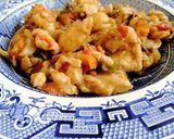 Foto del paso 9 de la receta: Pollo con verduras y salsa de soja