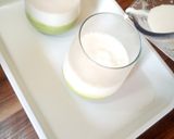 A picture of step 8 of Green & white panna cotta.