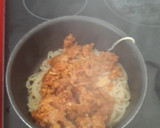 Foto del paso 4 de la receta: Pasta con picadillo y salsa de queso azul