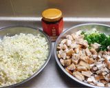 辣炒雞胸偽炒飯（花椰菜米）的食譜步驟1照片