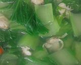 Hình bước làm 4 của món Canh Nghêu nấu cải bẹ xanh