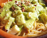 Foto del paso 5 de la receta: Espaguetis con pesto de guisantes y almendra