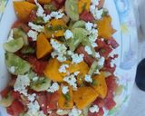 A picture of step 2 of Watermelon salad.