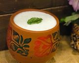A picture of step 3 of Mint lassi.