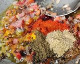 A picture of step 6 of Sole Vange Bhaji(Green Tuvar Brinjal Curry).