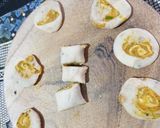 A picture of step 4 of Dal masala rolls.