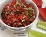 A picture of step 7 of Watermelon Salad.