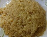 A picture of step 2 of Khoya-rava modak.