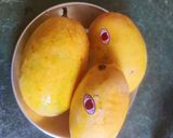 A picture of step 1 of Kesar Aamras.