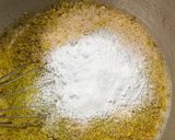 A picture of step 3 of Pistachio Cheesecake.