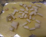 A picture of step 2 of Potato and leek bake with a bacon crumb.