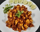A picture of step 5 of Ghee roasted paneer masala.