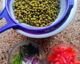 A picture of step 1 of Mung masala.
