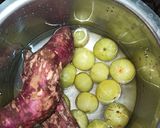 A picture of step 1 of Sweet potato amla chutney.