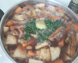 Bableves kolbásszal recept fázis 3 fotója