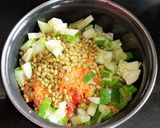 A picture of step 2 of Moong sprouts salad.