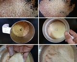 A picture of step 1 of Moong Dal Halwa.