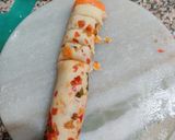 A picture of step 8 of Coconut twist burfi.