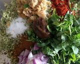 A picture of step 3 of Methi stuffed vangi.