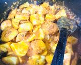 A picture of step 7 of Punjabi Dum aloo with fenugreek leaves.